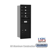 11-Door High Recessed Mounted 4C Horizontal Mailbox with Parcel Locker - Black - Rear Loading