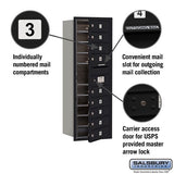 11-Door High Recessed Mounted 4C Horizontal Mailbox with USPS Access