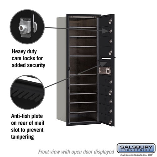 11-Door High Recessed Mounted 4C Horizontal Mailbox with USPS Access