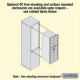 Recessed Mounted 4C Horizontal Mailbox - 11 Door High Unit - 9 MB1 Doors - Custom Color - Front Loading - Private Access