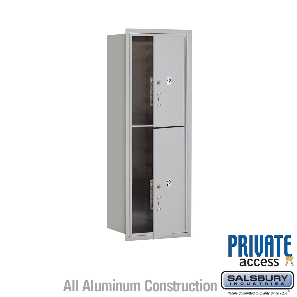 11-Door High Recessed Mounted Parcel Locker with Private Access - Front Loading