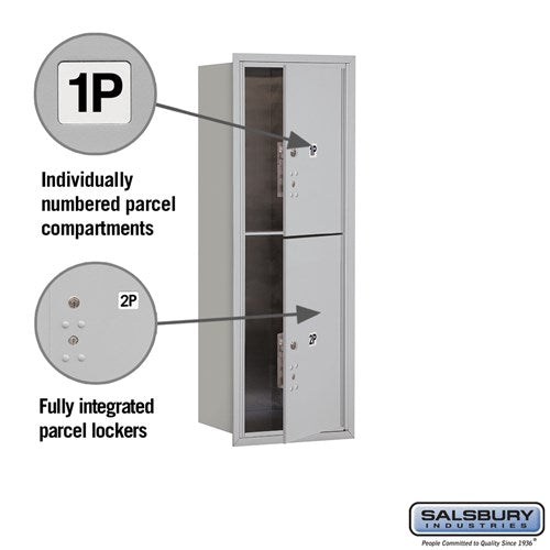 11 Door High Recessed Mounted 4C Horizontal Parcel Locker with USPS Access