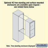 11 Door High Recessed Mounted 4C Horizontal Parcel Locker with USPS Access