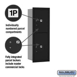 11-Door High Recessed Mounted Parcel Locker with Private Access - Rear Loading