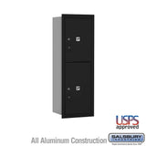 11-Door High Recessed Mounted Parcel Locker with 2 Parcel Lockers - Black, Rear Loading