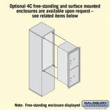 Recessed Mounted 4C Parcel Locker - 11 Door High Unit - Front Loading - USPS Access
