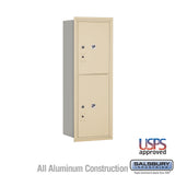 11 Door High Recessed Mounted 4C Horizontal Mailbox with Parcel Locker - Sandstone - Rear Loading