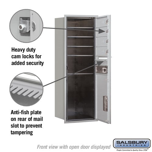 11 Door High Recessed Mounted 4C Horizontal Mailbox with Parcel Locker - Private Access