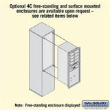 11 Door High Recessed Mounted 4C Horizontal Mailbox with Parcel Locker - Private Access