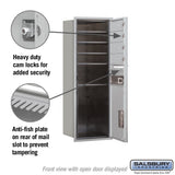 Salsbury Industries 41 in. H x 16-3/4 in. W Aluminum Front-Loading 4C Horizontal Mailbox, 4 MB1 Doors with 1 PL5 Parcel Locker