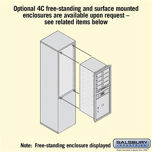 11-Door Recessed Mounted Mailbox with Parcel Locker and USPS Access