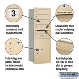11-Door High Recessed Mounted Mailbox with Parcel Locker - Sandstone