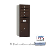 11-Door High Recessed Mounted 4C Horizontal Mailbox with Parcel Locker - Bronze, Rear Loading