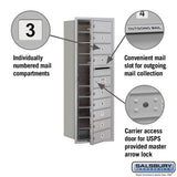 11 Door High Recessed Mounted 4C Horizontal Mailbox with USPS Access - Front Loading