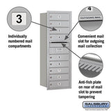 11 Door High Recessed Mounted 4C Horizontal Mailbox with Rear Loading Access