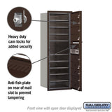 11-Door High Recessed Mounted 4C Horizontal Mailbox with USPS Access - Bronze