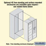 Salsbury Recessed Mounted 4C Horizontal Mailbox with Master Commercial Locks, Double Column, Custom Color, Front Loading