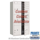 Salsbury Recessed Mounted 4C Horizontal Mailbox with Master Commercial Locks, Double Column, Custom Color, Front Loading