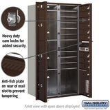 Maximum Height Recessed Mounted 4C Horizontal Mailbox with 10 Doors and 4 Parcel Lockers - Bronze - Private Access