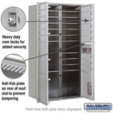 Salsbury 3700 Horizontal Series Recessed-Mount Mailbox with 3 Parcel Lockers