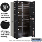 Maximum Height Recessed Mounted 4C Horizontal Mailbox with 29 Doors - Black - Private Access