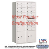 Recessed Mounted 4C Horizontal Mailbox with Parcel Lockers