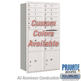 Recessed Mounted 4C Horizontal Mailbox with Rear Loading and Private Access