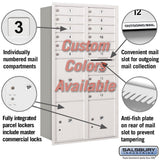 Recessed Mounted 4C Horizontal Mailbox - Maximum Height Unit - Double Column - Rear Loading - USPS Access