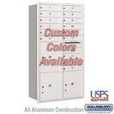 Recessed Mounted 4C Horizontal Mailbox - Maximum Height Unit - Double Column - Rear Loading - USPS Access