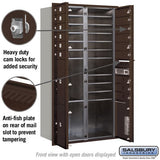 Maximum Height Recessed Mounted 4C Horizontal Mailbox with 15 Doors and 3 Parcel Lockers - Front Loading