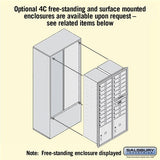 Maximum Height Recessed Mounted 4C Horizontal Mailbox with 20 Doors and 2 Parcel Lockers - Black - Rear Loading