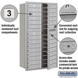 Maximum Height Recessed Mounted 4C Horizontal Mailbox with 29 Doors - Private Access