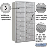 Maximum Height Recessed Mounted 4C Horizontal Mailbox with 29 Doors - Rear Loading