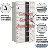 Recessed Mounted 4C Horizontal Mailbox with 29 MB1 Doors, Front Loading, Private Access