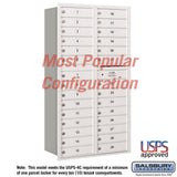 Recessed Mounted 4C Horizontal Mailbox with 29 MB1 Doors, Front Loading, Private Access