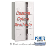 Recessed Mounted 4C Horizontal Mailbox with Master Commercial Locks - Double Column - Custom Color - Front Loading