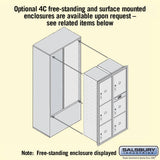 Recessed Mounted 4C Horizontal Mailbox with Master Commercial Locks - Double Column - Custom Color - Front Loading