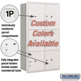 Recessed Mounted 4C Horizontal Mailbox with Master Commercial Locks, Double Column, Rear Loading