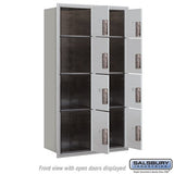 Maximum Height Recessed Mounted Parcel Locker with 8 Compartments - Front Loading