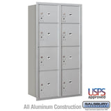 Salsbury Maximum Height Recessed Mounted Parcel Locker, 8 Compartments, Rear Loading