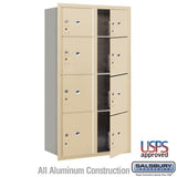 Salsbury 3700 Series 8-Parcel Locker, Recessed Mount, USPS STD-4C Approved