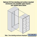 Maximum Height Recessed Mounted 4C Horizontal Parcel Locker with 8 Compartments in Bronze with USPS Access