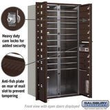 Maximum Height Recessed Mounted 4C Horizontal Mailbox with 20 Doors and 2 Parcel Lockers in Bronze with USPS Access