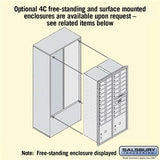Maximum Height Recessed Mounted 4C Horizontal Mailbox with 20 Doors and 2 Parcel Lockers in Bronze with USPS Access