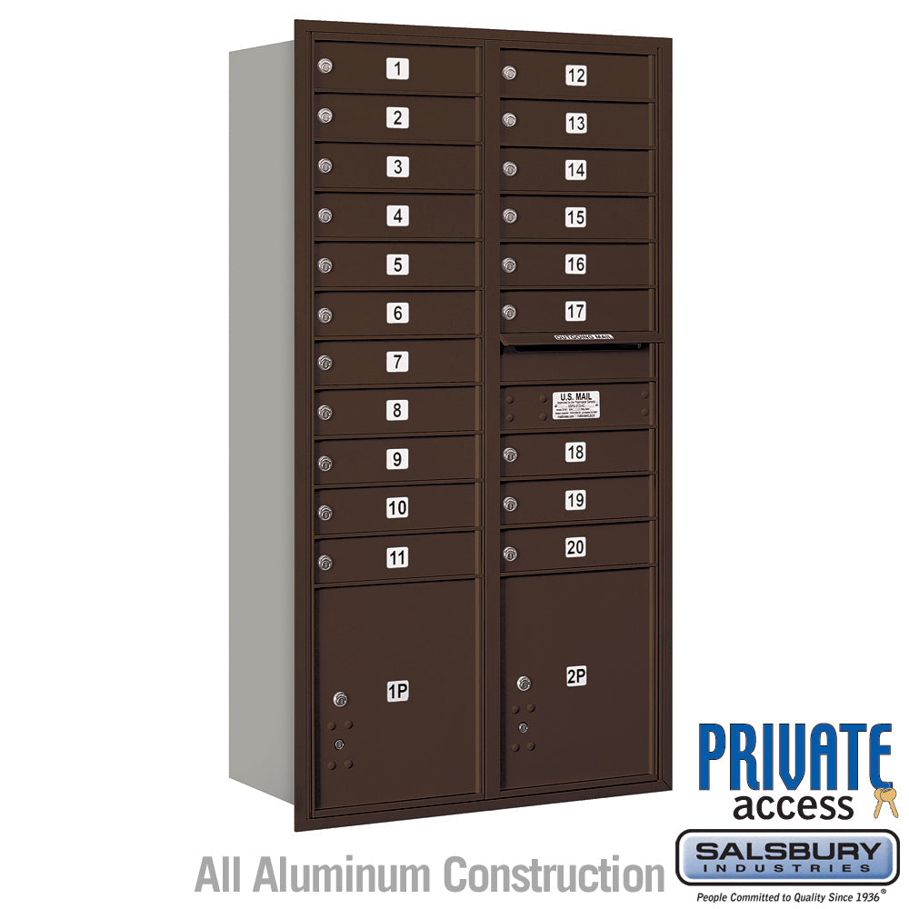 Maximum Height Recessed Mounted Parcel Locker with 8 Compartments - Rear Loading