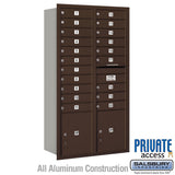 Maximum Height Recessed Mounted Parcel Locker with 8 Compartments - Rear Loading