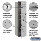Maximum Height Recessed Mounted Mailbox with 6 Doors and 2 Parcel Lockers