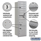 Maximum Height Recessed Mounted Mailbox with 6 Doors and 2 Parcel Lockers - Rear Loading