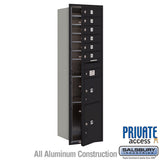 Maximum Height Recessed Mounted 4C Horizontal Parcel Locker with 6 Compartments - Rear Loading