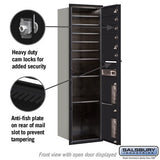Maximum Height Recessed Mounted 4C Horizontal Mailbox with 6 Doors and 2 Parcel Lockers - Black - USPS Access